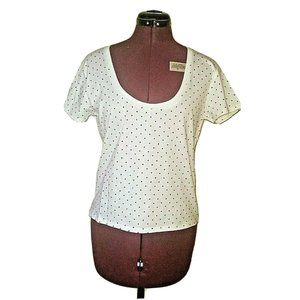 BP Womens Top Size Medium Polka Dot Scoop Neck NWOT